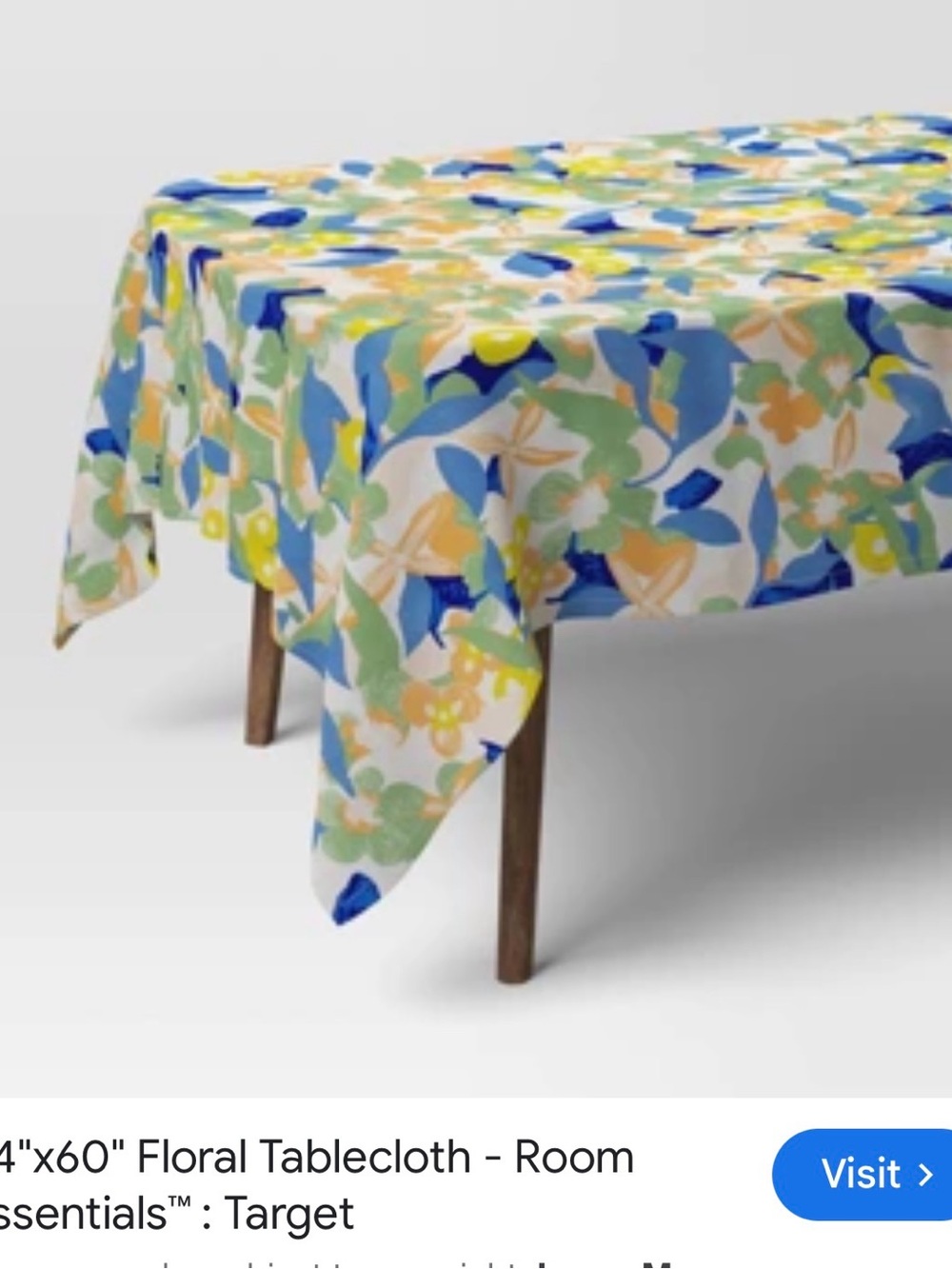 Room Essentials Floral Rectangular Tablecloth - Multicolor - Picture 2 of 3